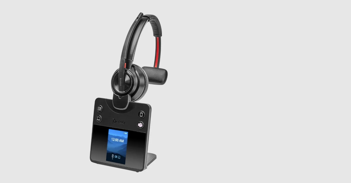 HP Poly Savi 8400 Office wireless DECT headset with base