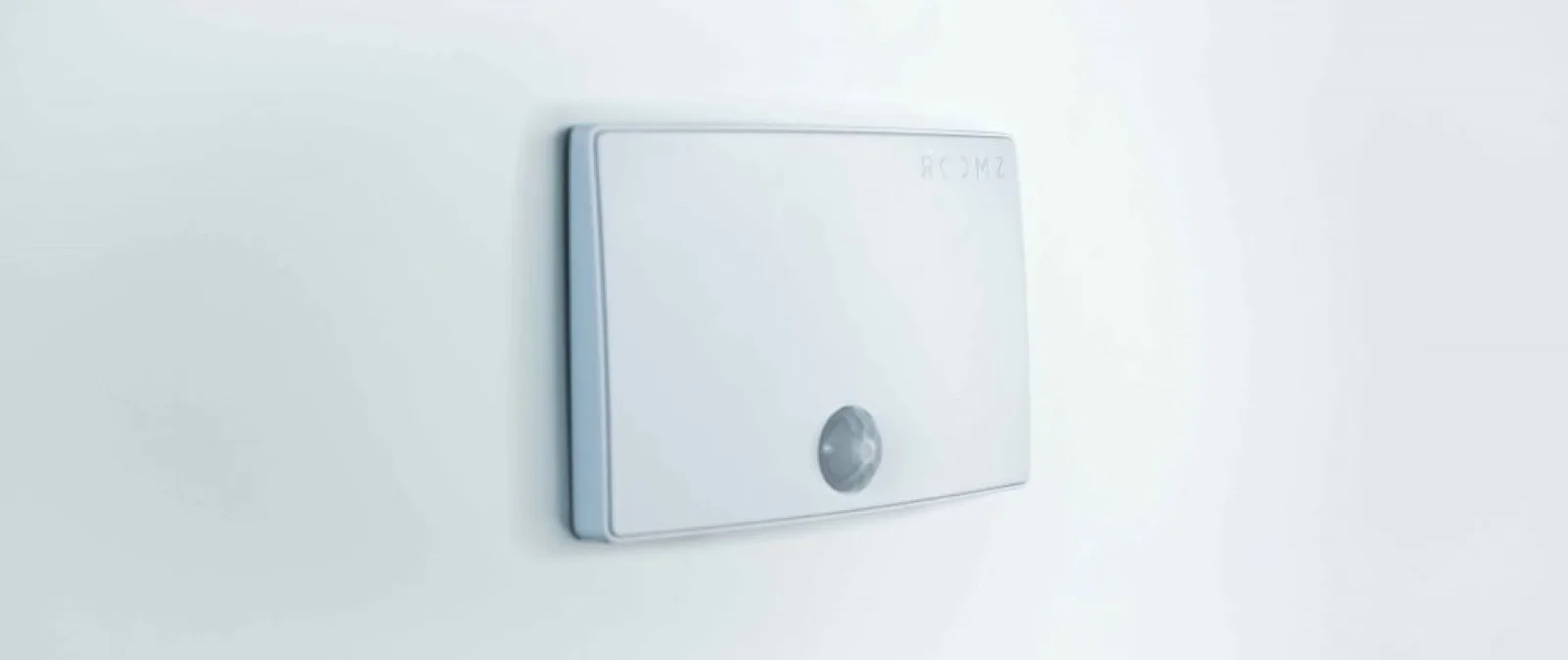 ROOMZ anonymous wireless room occupancy sensor mounted on a wall
